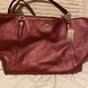 NWOT maroon authentic Coach handbag
